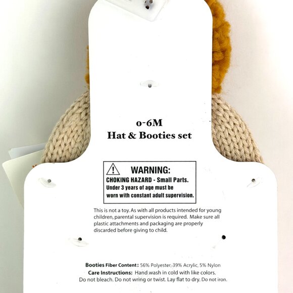 Fall Baby Hat & Booties Set 0–6 Months Little Me - Picture 4 of 6